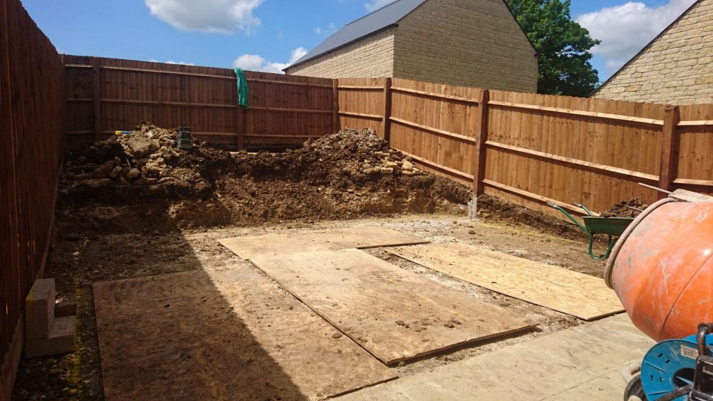 Garden Landscaping Project During